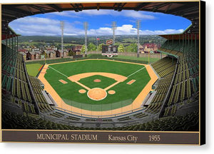 Municipal Stadium 1955 - Canvas Print