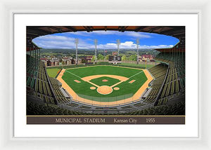 Municipal Stadium 1955 - Framed Print