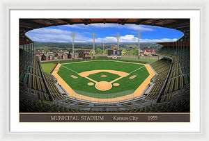 Municipal Stadium 1955 - Framed Print