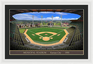 Municipal Stadium 1955 - Framed Print