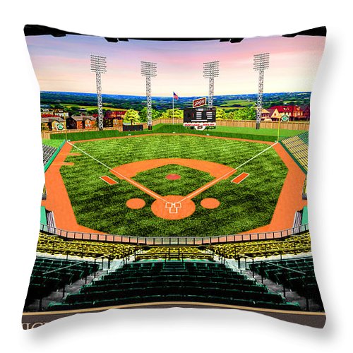Municipal Stadium 1955 - Throw Pillow