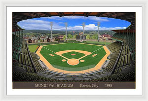 Municipal Stadium 1955 - Framed Print