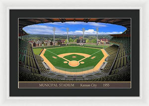 Municipal Stadium 1955 - Framed Print