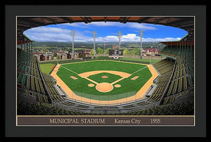 Municipal Stadium 1955 - Framed Print