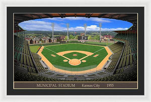 Municipal Stadium 1955 - Framed Print