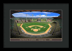 Municipal Stadium 1955 - Framed Print