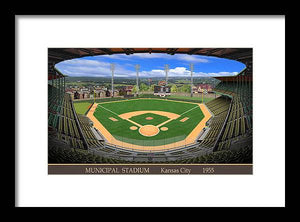 Municipal Stadium 1955 - Framed Print