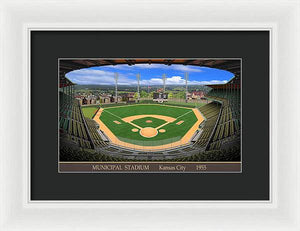 Municipal Stadium 1955 - Framed Print