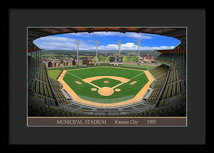 Municipal Stadium 1955 - Framed Print