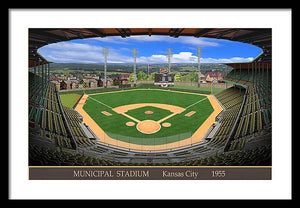 Municipal Stadium 1955 - Framed Print