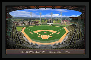 Municipal Stadium 1955 - Framed Print