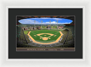 Municipal Stadium 1955 - Framed Print