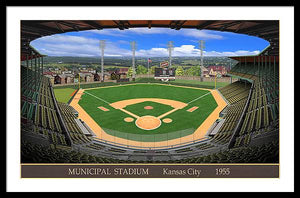 Municipal Stadium 1955 - Framed Print