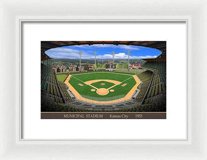 Municipal Stadium 1955 - Framed Print