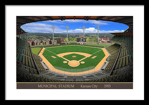 Municipal Stadium 1955 - Framed Print