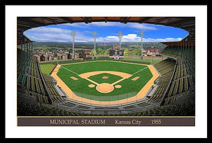 Municipal Stadium 1955 - Framed Print