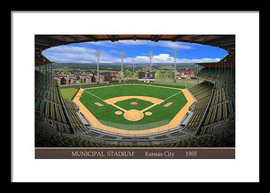 Municipal Stadium 1955 - Framed Print