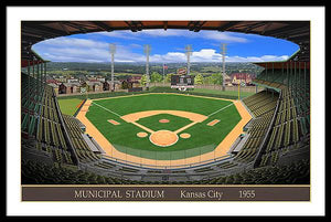 Municipal Stadium 1955 - Framed Print