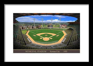 Municipal Stadium 1955 - Framed Print