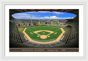 Municipal Stadium 1955 - Framed Print