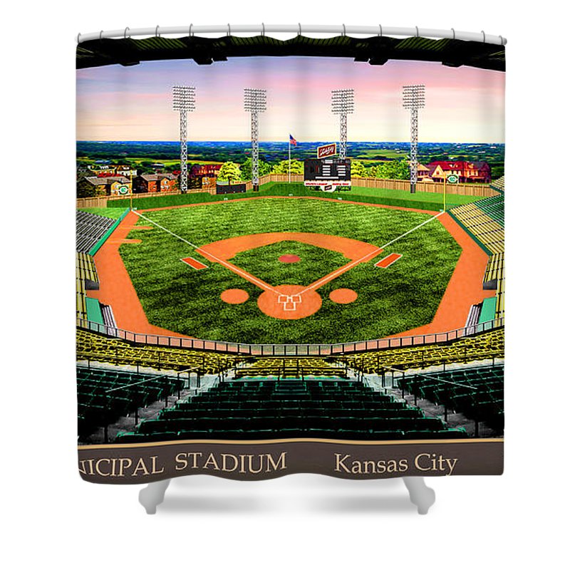 Municipal Stadium 1955 - Shower Curtain