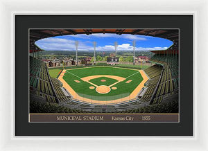 Municipal Stadium 1955 - Framed Print