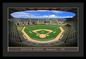 Municipal Stadium 1955 - Framed Print