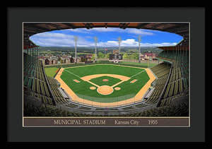 Municipal Stadium 1955 - Framed Print