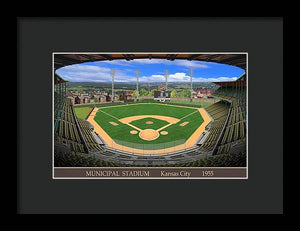 Municipal Stadium 1955 - Framed Print