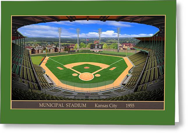 Municipal Stadium 1955 - Greeting Card