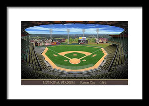 Municipal Stadium 1961 - Framed Print