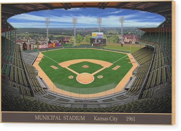 Municipal Stadium 1961 - Wood Print