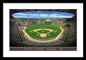 Municipal Stadium 1961 - Framed Print