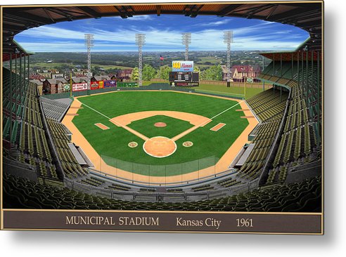 Municipal Stadium 1961 - Metal Print