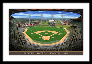 Municipal Stadium 1961 - Framed Print