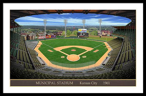 Municipal Stadium 1961 - Framed Print