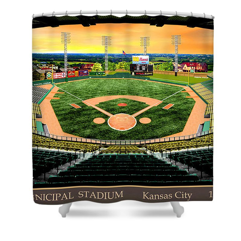 Municipal Stadium 1961 - Shower Curtain