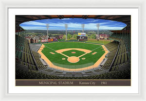 Municipal Stadium 1961 - Framed Print