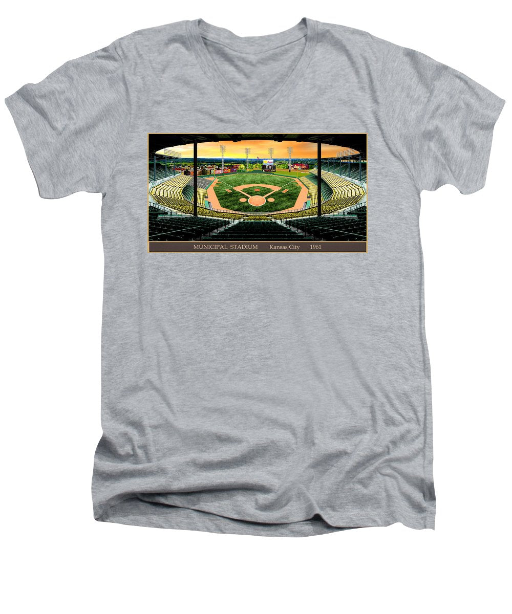 Municipal Stadium 1961 - Men's V-Neck T-Shirt