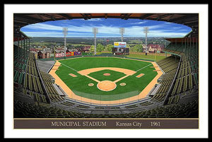 Municipal Stadium 1961 - Framed Print