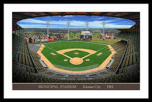 Municipal Stadium 1961 - Framed Print