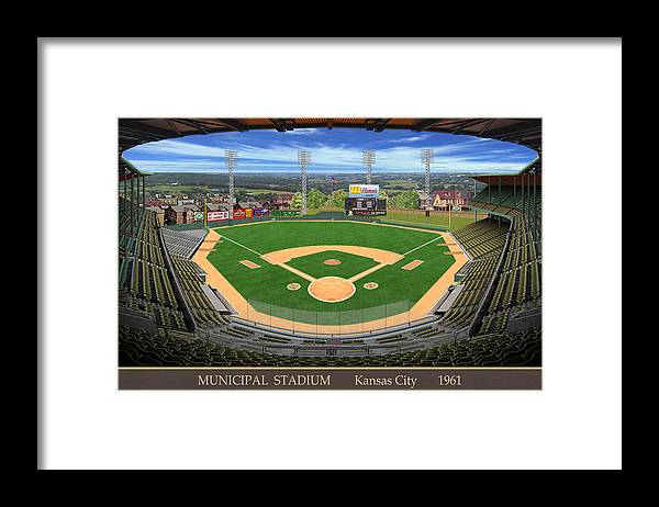 Municipal Stadium 1961 - Framed Print