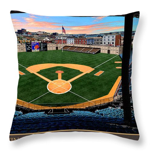 Navin Field 1927 - Throw Pillow