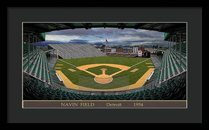 Navin Field 1934 - Framed Print