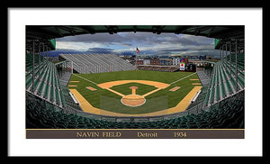 Navin Field 1934 - Framed Print