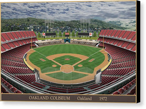 Oakland Coliseum 1972 - Canvas Print