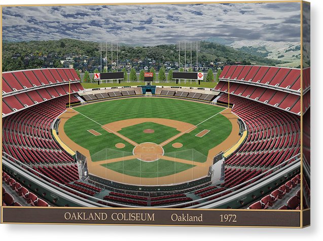 Oakland Coliseum 1972 - Canvas Print