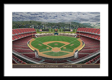 Load image into Gallery viewer, Oakland Coliseum 1972 - Framed Print
