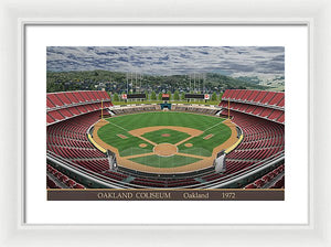 Oakland Coliseum 1972 - Framed Print