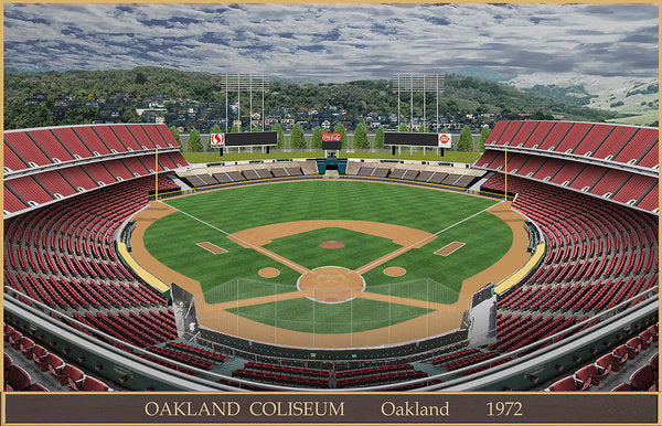 Oakland Coliseum 1972 - Art Print